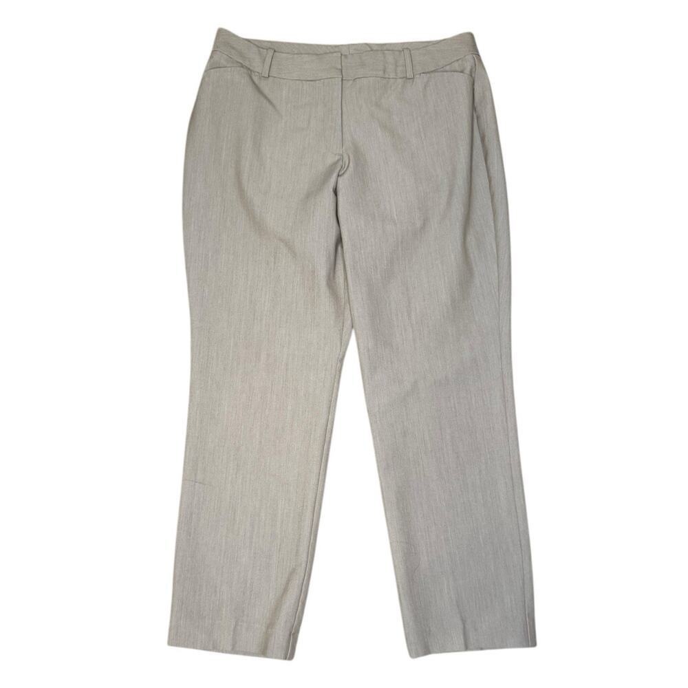 Worthington Modern Fit Beige Tan Dress Pants Slacks 14 34x29 Flat Front